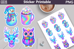 Iridescent Christmas Sticker Bundle | Christmas Characters Product Image 8