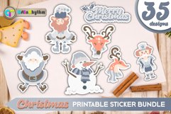 White Christmas Sticker Bundle - PNG Printable Stickers Product Image 1