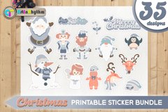 White Christmas Sticker Bundle - PNG Printable Stickers Product Image 2