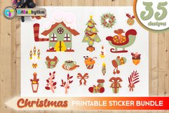 Rustic Farmhouse Christmas Sticker Bundle / Clipart / PNG Product Image 3