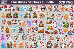 Christmas Sticker Bundle | Christmas Animals Sticker Product Image 1