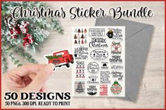 Christmas Sticker Bundle - 50 Printable PNG Sticker Designs