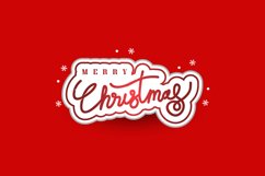 Christmas sticker design vector Product Image 1