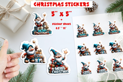 Merry Christmas stickers, cute fairy gnome print and cut PNG Product Image 1