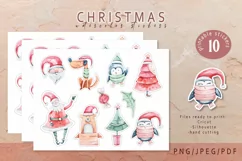 Christmas Santa Claus printable stickers Product Image 2