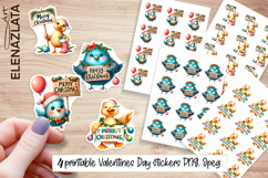 Cute christmas bird Stickers | Christmas Stickers Product Image 1
