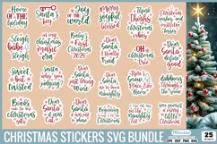 Christmas Stickers SVG Bundle, Santa Stickers SVG, Christmas Product Image 1