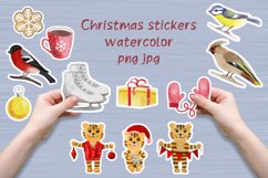 Christmas stickers watercolor png