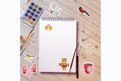 Christmas stickers watercolor png