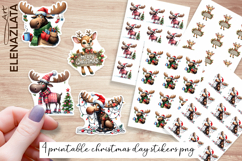 Cute christmas moose Stickers | Christmas Stickers Product Image 1