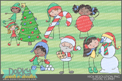 Holiday Stick Kids Clipart Christmas, Easter, Halloween, Etc Product Image 2