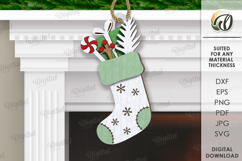 Christmas Stockings Bundle Laser Cut. Christmas Decor SVG Product Image 2