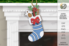Christmas Stockings Bundle Laser Cut. Christmas Decor SVG Product Image 4