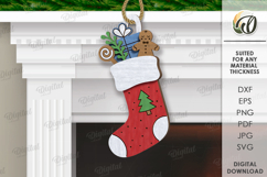 Christmas Stockings Bundle Laser Cut. Christmas Decor SVG Product Image 5