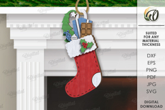 Christmas Stockings Bundle Laser Cut. Christmas Decor SVG Product Image 6
