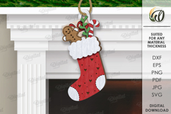 Christmas Stockings Bundle Laser Cut. Christmas Decor SVG Product Image 8