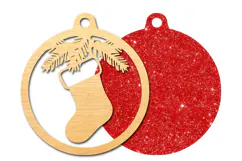 Christmas Stocking Ornament SVG Product Image 3