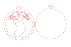 Christmas Stocking Ornament SVG Product Image 4
