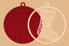 Christmas Stocking Ornament SVG Product Image 3