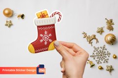 Christmas Stocking Sticker, Christmas Party Favors Sticker Product Image 1