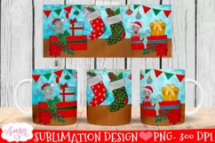 Christmas Stockings design for 11oz and 15oz mug sublimation Product Image 1