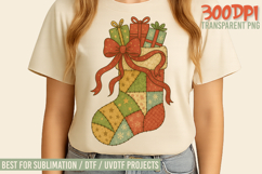 The Hand Painted Christmas Patchwork Designs Bundle PNGs Product Image 8