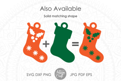 Christmas stockings gift tag SVG cut file, gift tag SVG Product Image 2