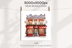 Christmas Storefront House Santa Winter Shop Clipart PNG Nursery wall art card making collage printable files xmas decor junk journal sublimation santa watercolor Christmas Santa Elf House clipart, christmas storefront, holiday winter shop bakery Decor