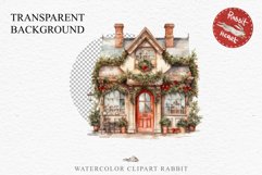 Christmas Storefront House Santa Winter Shop Clipart PNG Nursery wall art card making collage printable files xmas decor junk journal sublimation santa watercolor Christmas Santa Elf House clipart, christmas storefront, holiday winter shop bakery Decor
