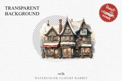 Christmas Storefront House Santa Winter Shop Clipart PNG Nursery wall art card making collage printable files xmas decor junk journal sublimation santa watercolor Christmas Santa Elf House clipart, christmas storefront, holiday winter shop bakery Decor