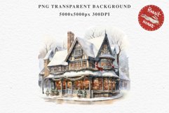 Christmas Storefront House Santa Winter Shop Clipart PNG Nursery wall art card making collage printable files xmas decor junk journal sublimation santa watercolor Christmas Santa Elf House clipart, christmas storefront, holiday winter shop bakery Decor