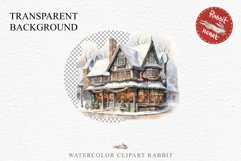 Christmas Storefront House Santa Winter Shop Clipart PNG Nursery wall art card making collage printable files xmas decor junk journal sublimation santa watercolor Christmas Santa Elf House clipart, christmas storefront, holiday winter shop bakery Decor