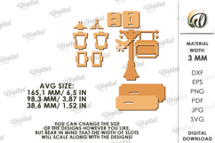 Christmas Street Lamp Place Name Stands Bundle Laser Cut Product Image 3