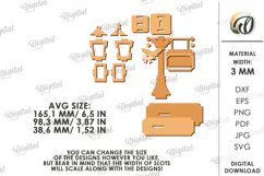 Christmas Street Lamp Place Name Stand Laser Cut Product Image 2