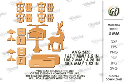 Christmas Street Lamp Place Name Stand Laser Cut Product Image 2