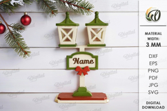 Christmas Street Lamp Place Name Stand Laser Cut Product Image 1