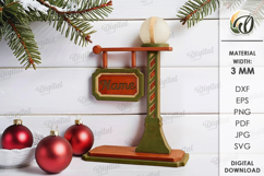 Christmas Street Lamp Place Name Stands Bundle Laser Cut Product Image 7