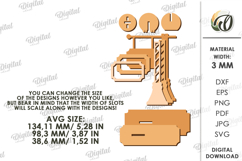 Christmas Street Lamp Place Name Stand Laser Cut Product Image 2
