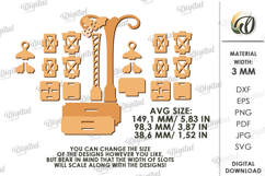 Christmas Street Lamp Place Name Stand Laser Cut Product Image 2