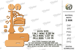 Christmas Street Lamp Place Name Stand Laser Cut Product Image 2