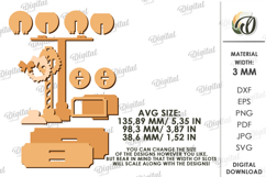 Christmas Street Lamp Place Name Stand Laser Cut Product Image 2