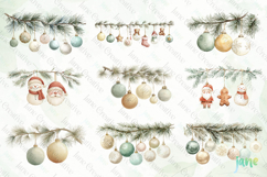 Christmas String Sublimation Clipart Bundle Product Image 7