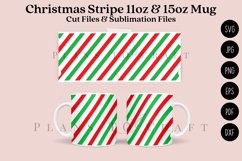 christmas stripe coffee mug glass wrap svg 11oz 15oz mug svg presized for 11oz 15oz glass ready to cut and sublimation files
