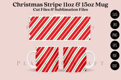 christmas stripe coffee mug glass wrap svg 11oz 15oz mug svg presized for 11oz 15oz glass ready to cut and sublimation files