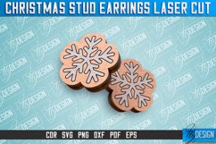 Christmas Stud Earrings Laser Cut SVG | Accessories | CNC Product Image 4