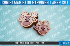 Christmas Stud Earrings Laser Cut SVG | Accessories | CNC Product Image 5