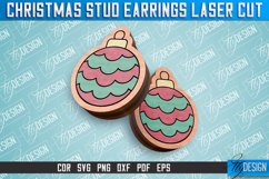 Christmas Stud Earrings Laser Cut SVG | Accessories | CNC Product Image 8
