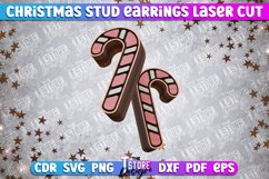 Christmas Stud Earrings Laser Cut SVG | Accessories Design Product Image 6