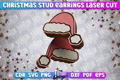 Christmas Stud Earrings Laser Cut SVG | Accessories Design Product Image 1