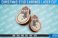 Christmas Stud Earrings Laser Cut SVG | Accessories | CNC Product Image 2